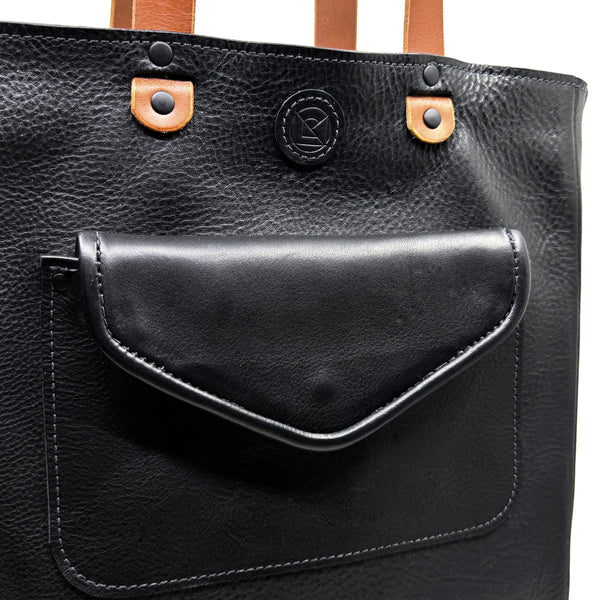 Ziggy Convertible Backpack Tote Obsidian and Chestnut