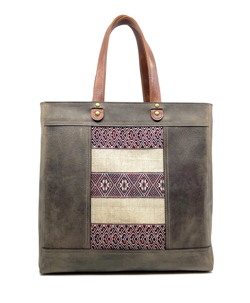 Burma Ziggy Backpack Tote - Grey