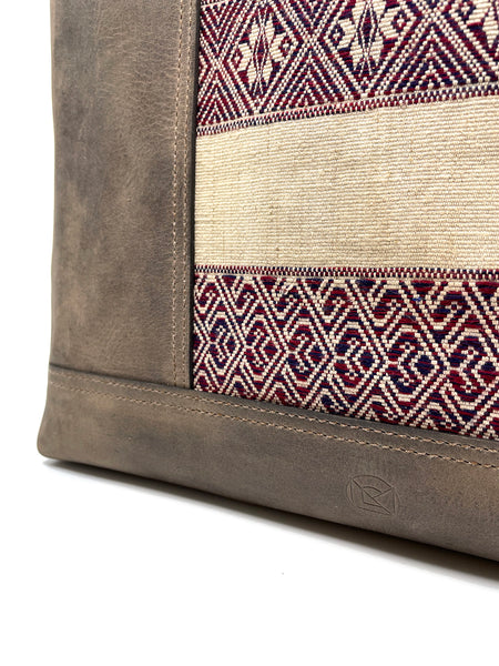 Burma Ziggy Backpack Tote - Grey