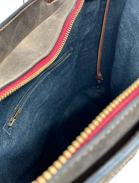 Burma Ziggy Backpack Tote - Grey