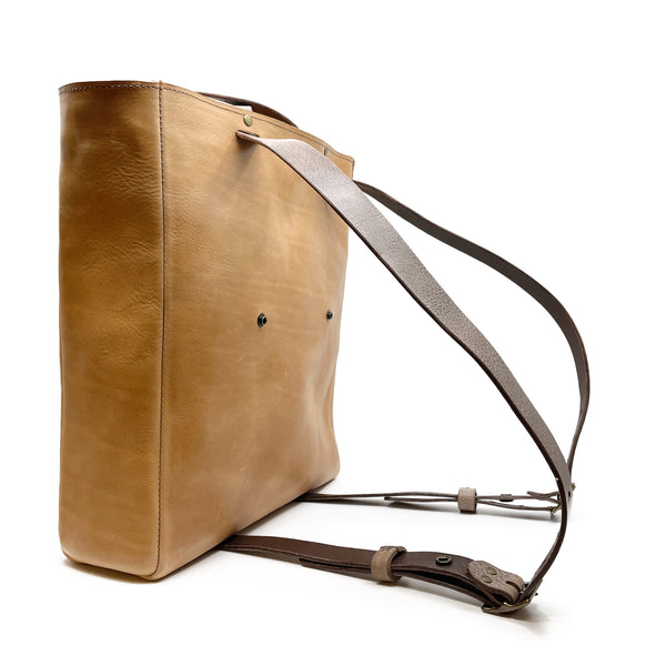 Ziggy Convertible Backpack Tote Sand and Stone