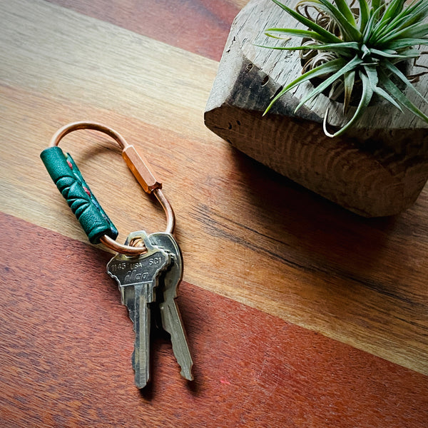Leather Wrapped Key Carabiner