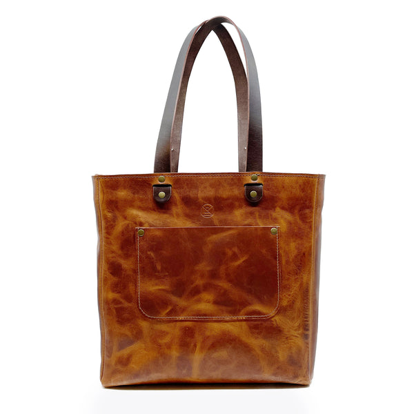 Ziggy Mini Convertible Backpack Tote Rust and Brown