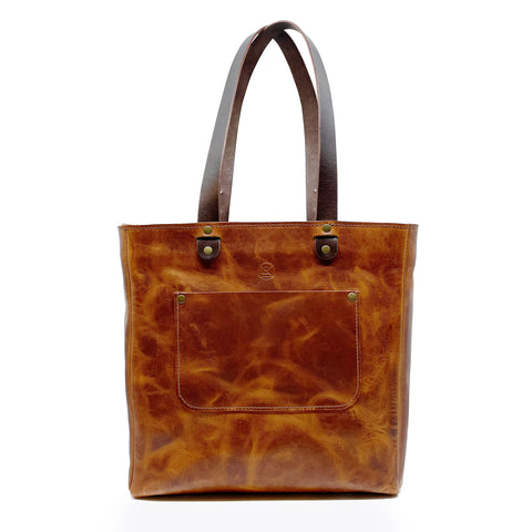 Ziggy Mini Convertible Backpack Tote Rust and Brown