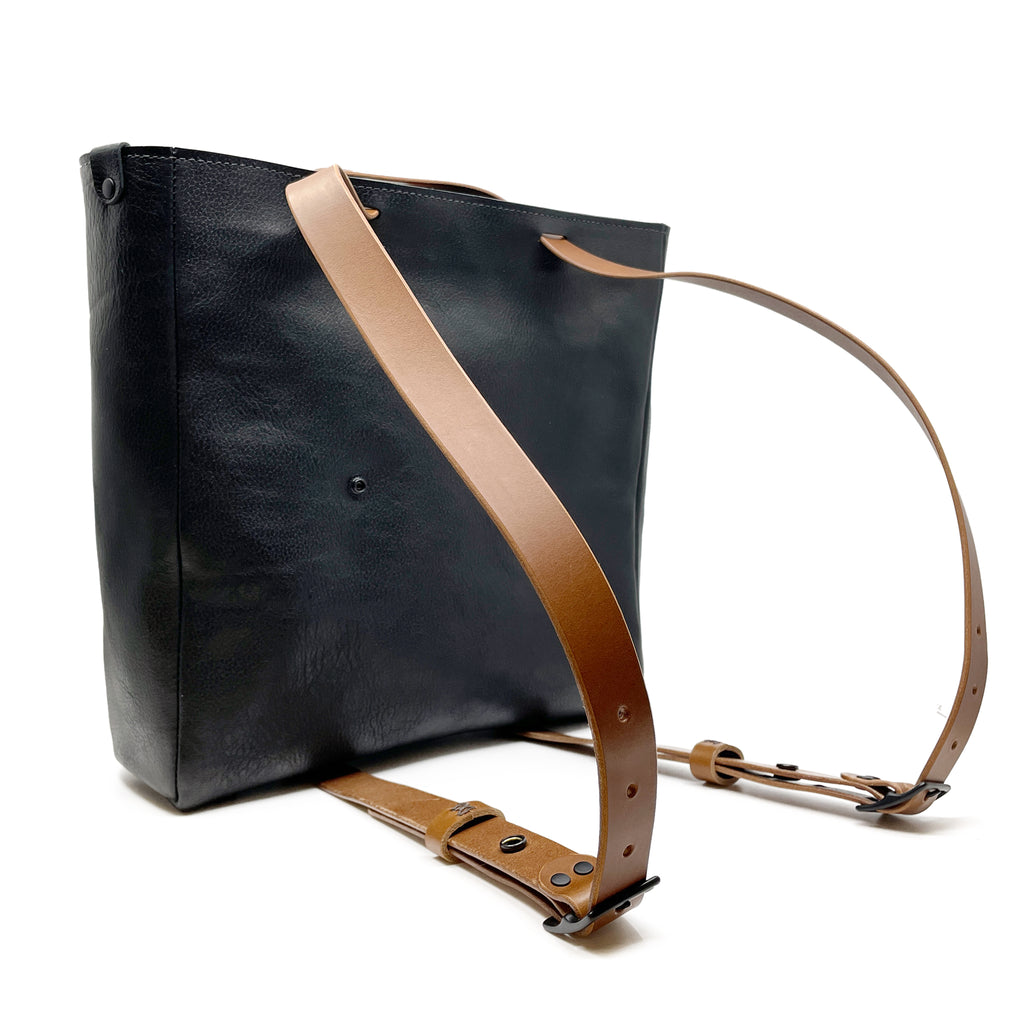 Contemporary shoulder bag convertible into a backpack Contemporary